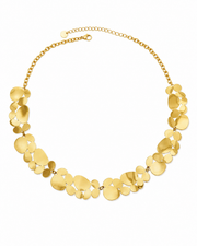 Front view of Aurelia Disc Statement Necklace by Zodiglow