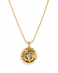 Front view of Aurelia Gold Spiral Shell Necklace by Zodiglow