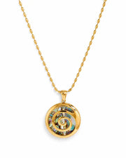 Front view of Aurelia Gold Spiral Shell Necklace by Zodiglow