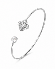 Styled view of Aurelia Nature Motif Zircon Open Cuff Bracelet Collection by Zodiglow