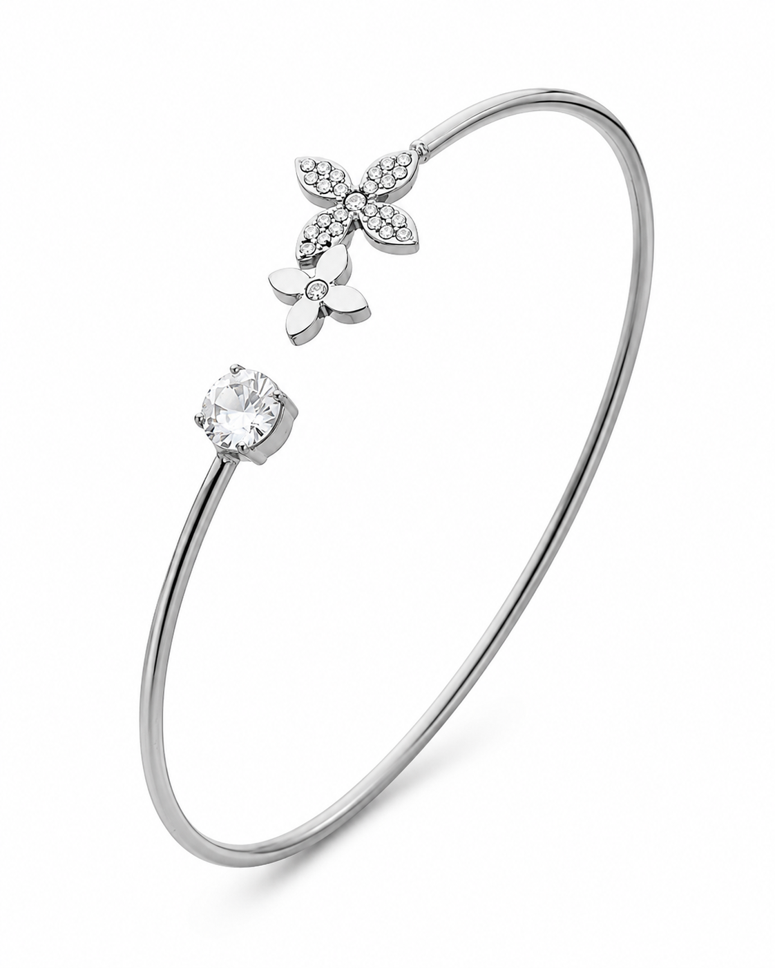 Additional view 8 of Aurelia Nature Motif Zircon Open Cuff Bracelet Collection by Zodiglow