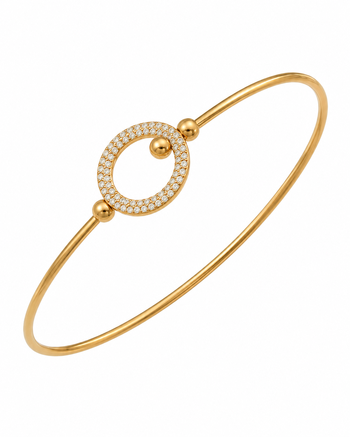 Close-up view of Aurelia Pavé Bangle Bracelet by Zodiglow