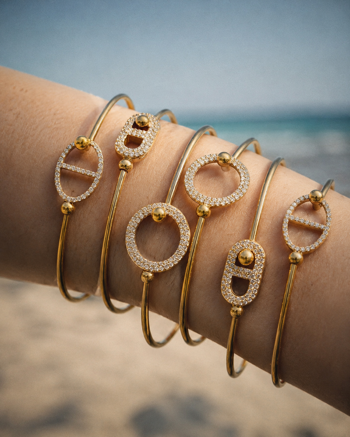 Additional view 10 of Aurelia Pavé Bangle Bracelet by Zodiglow