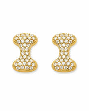 Additional view 10 of Aurelia Pavé Initial Stud Earrings by Zodiglow