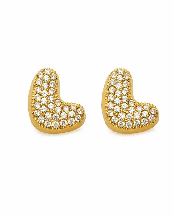 Additional view 13 of Aurelia Pavé Initial Stud Earrings by Zodiglow