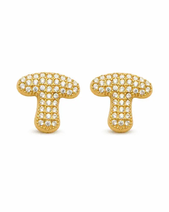 Additional view 20 of Aurelia Pavé Initial Stud Earrings by Zodiglow