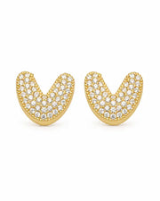 Additional view 22 of Aurelia Pavé Initial Stud Earrings by Zodiglow