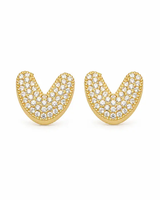 Additional view 22 of Aurelia Pavé Initial Stud Earrings by Zodiglow