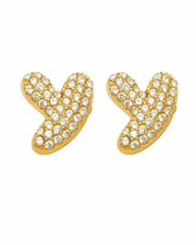 Additional view 25 of Aurelia Pavé Initial Stud Earrings by Zodiglow