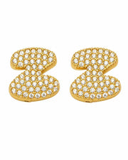 Additional view 26 of Aurelia Pavé Initial Stud Earrings by Zodiglow