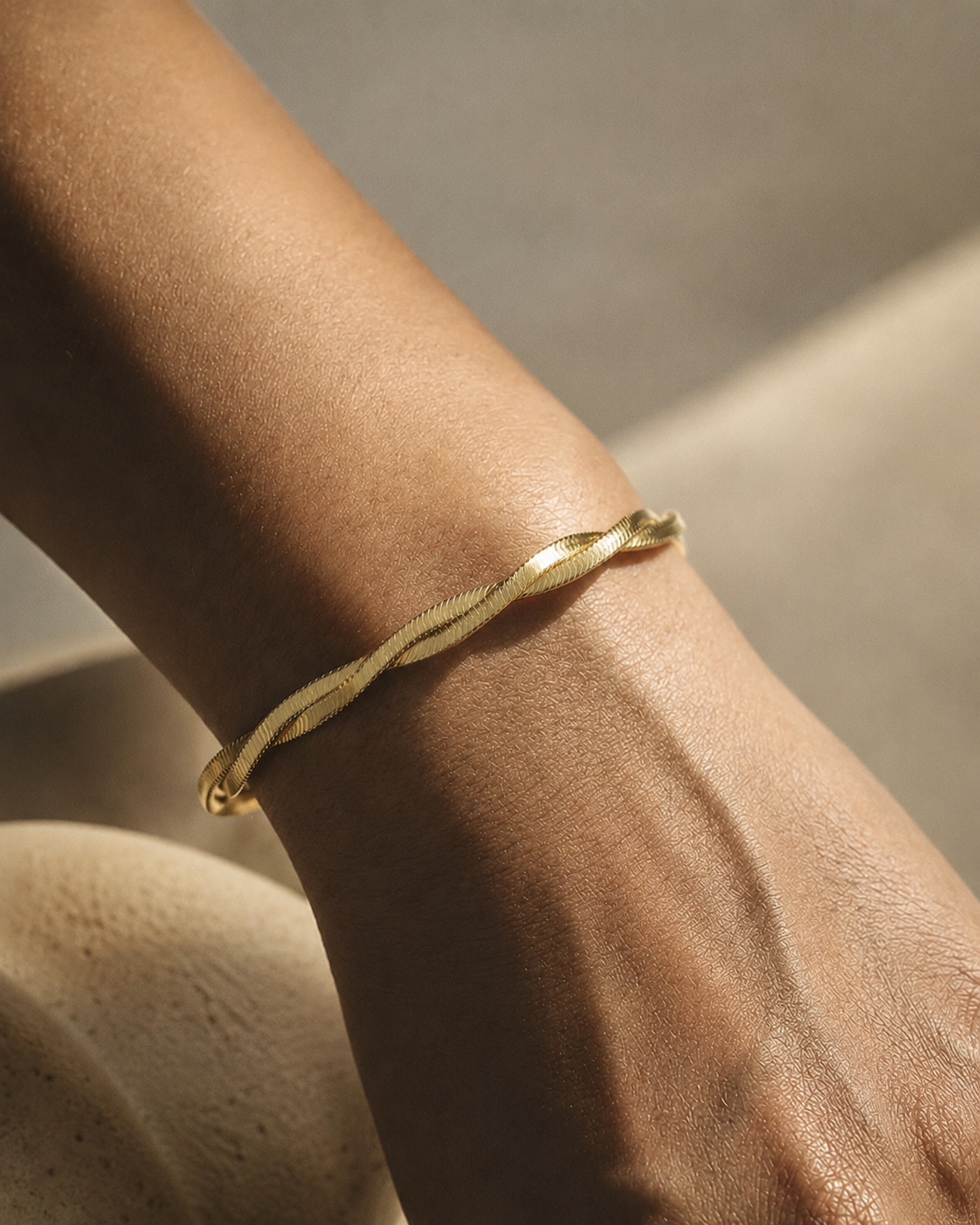 Alternate view of Aurelia Twist Chain Bracelet by Zodiglow