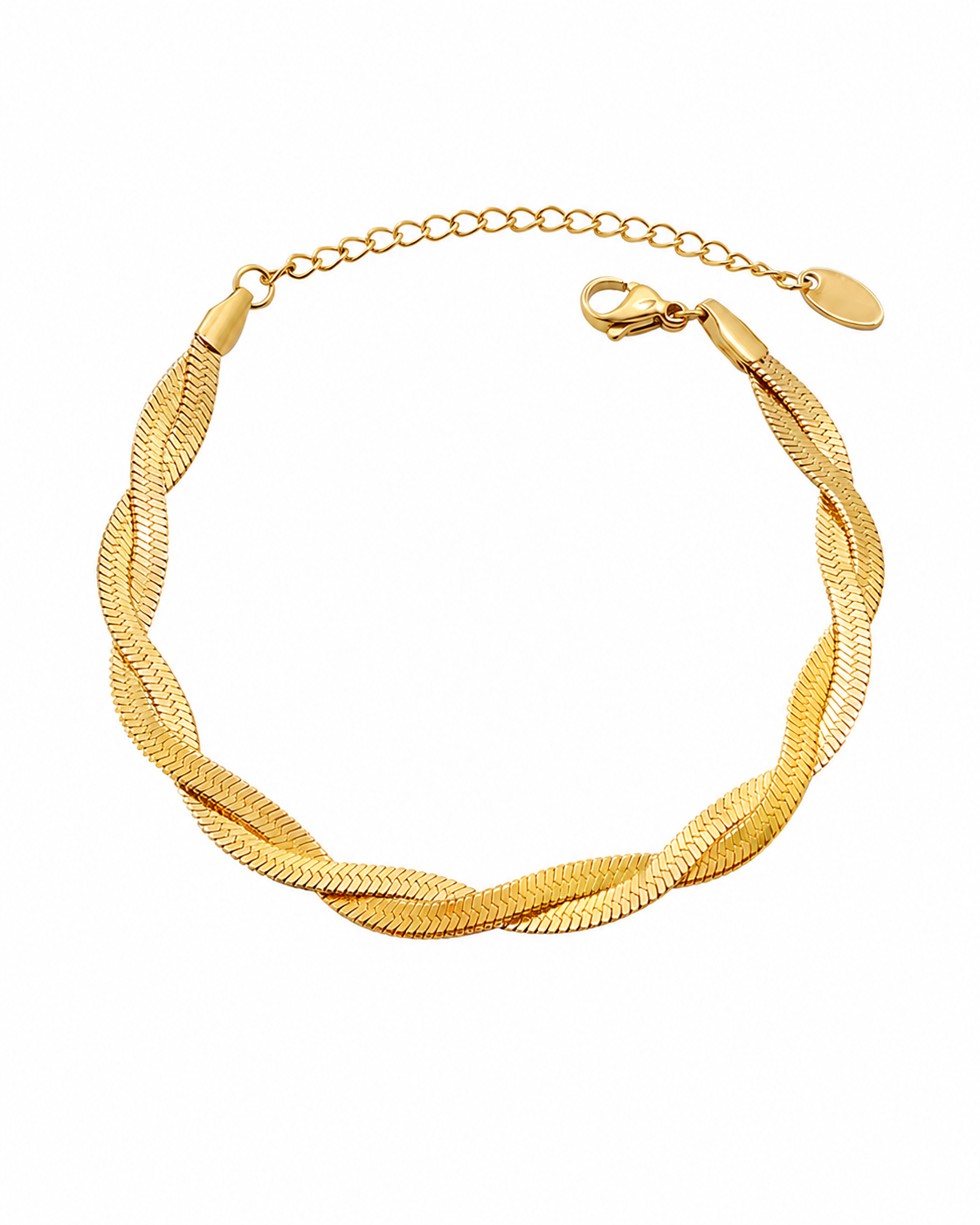 Front view of Aurelia Twist Chain Bracelet by Zodiglow