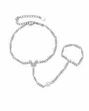 Side view of Aurelia Zircon Hand Chain Collection by Zodiglow