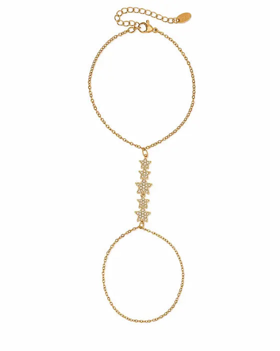 Additional view 8 of Aurelia Zircon Hand Chain Collection by Zodiglow
