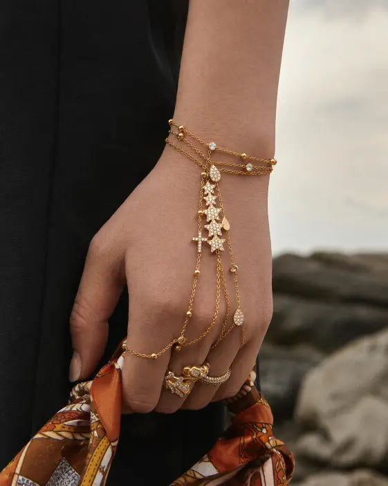 Additional view 11 of Aurelia Zircon Hand Chain Collection by Zodiglow