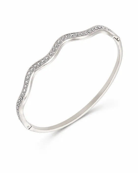 Additional view 7 of Aureline Sculpted Zircon Bangle Collection by Zodiglow