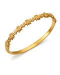 Front view of Aureline Sculptural Stacking Bangle Collection by Zodiglow