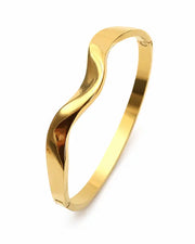 Styled view of Aureline Sculptural Stacking Bangle Collection by Zodiglow