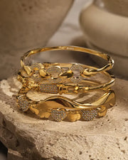 Additional view 7 of Aureline Sculptural Stacking Bangle Collection by Zodiglow