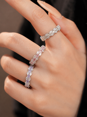 Alternate view of Aurora Baguette Open Ring by Zodiglow