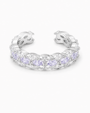 Detail view of Aurora Baguette Open Ring by Zodiglow