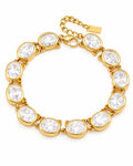 Front view of Aurora Oval Gold Bracelet by Zodiglow