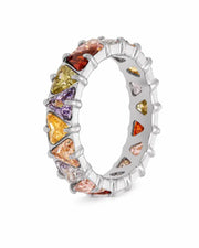 Styled view of Aurora Prism Crystal Eternity Ring by Zodiglow