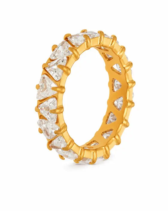 Additional view 9 of Aurora Prism Crystal Eternity Ring by Zodiglow