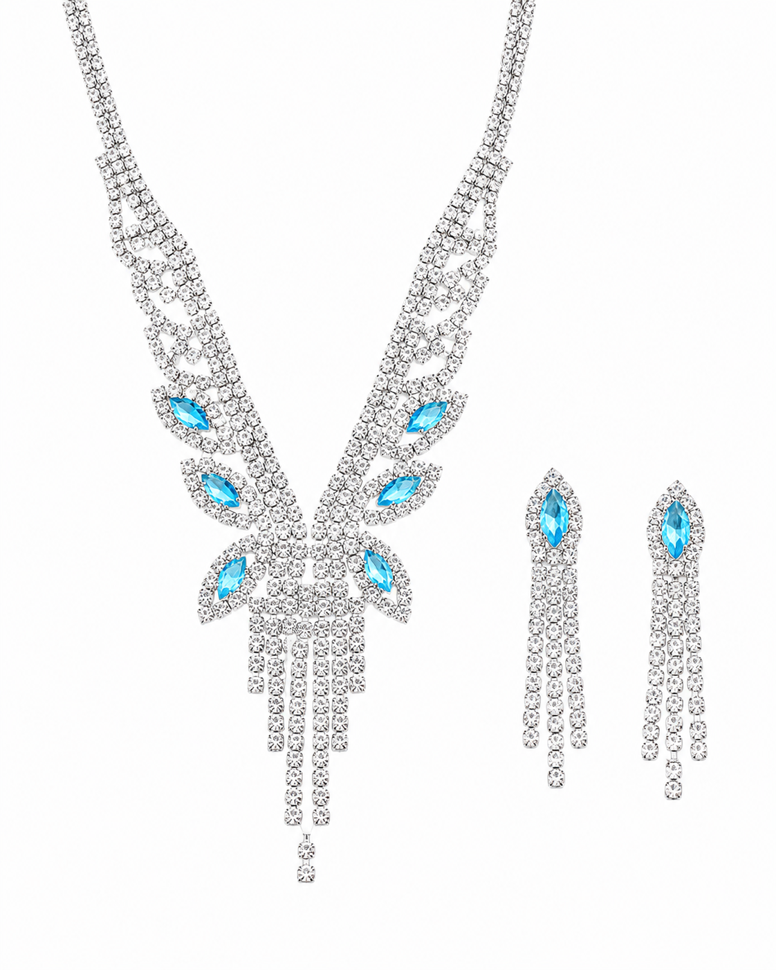 Front view of Aurora Tassel Set by Zodiglow