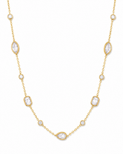 Close-up view of Aurora Zircon Necklace Series by Zodiglow