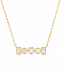 Front view of Aurora Zircon Necklace Series by Zodiglow