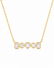 Front view of Aurora Zircon Necklace Series by Zodiglow