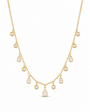 Styled view of Aurora Zircon Necklace Series by Zodiglow