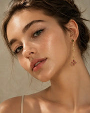 Alternate view of Aveline Zircon Clover Drop Earrings by Zodiglow