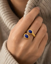 Alternate view of Azure Coil Blue Stone Ring by Zodiglow