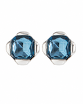 Front view of Azure Zircon Stud Earrings by Zodiglow