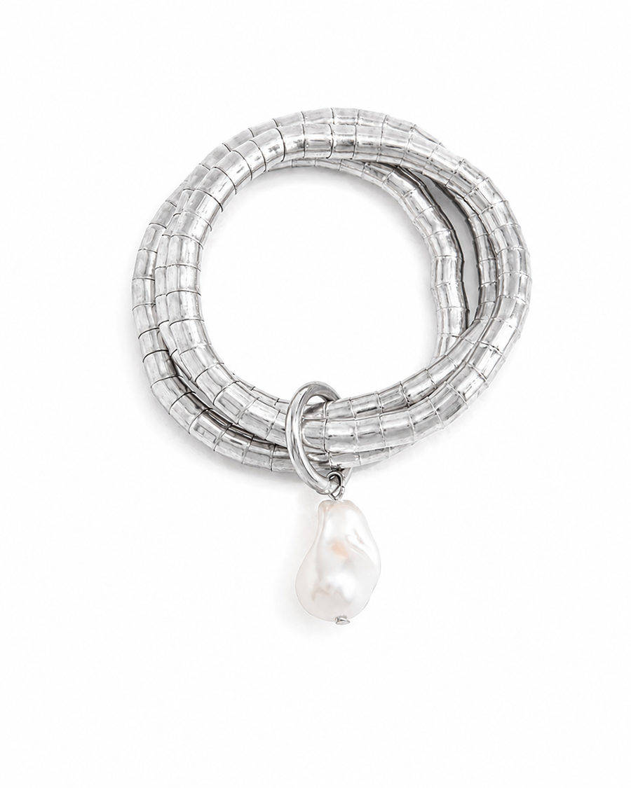 Baroque Pearl Coil Bracelet