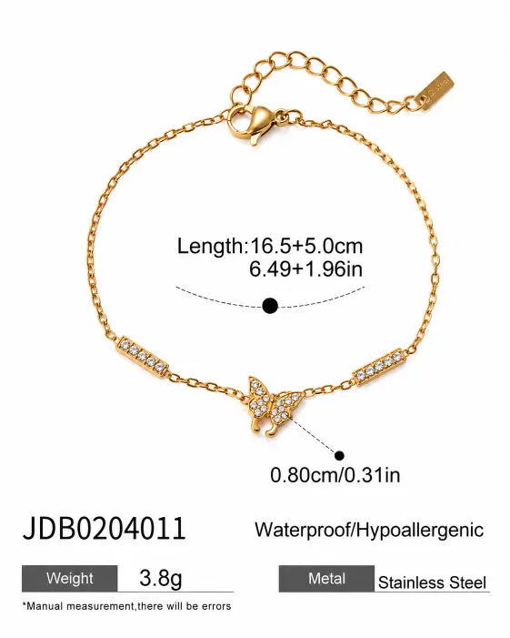Additional view 10 of Blush Butterfly 6-Piece Bracelet Set by Zodiglow