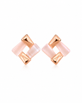 Front view of Blush Cat-Eye Jewelry Set by Zodiglow