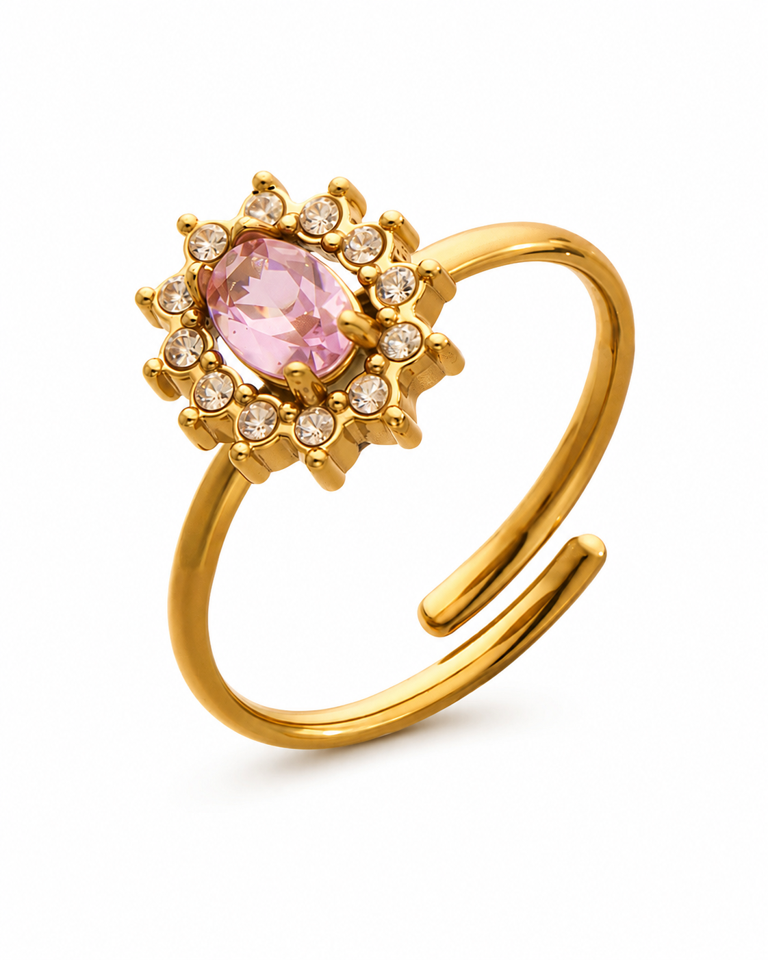 Additional view 7 of Celeste Floral Open Ring Collection by Zodiglow
