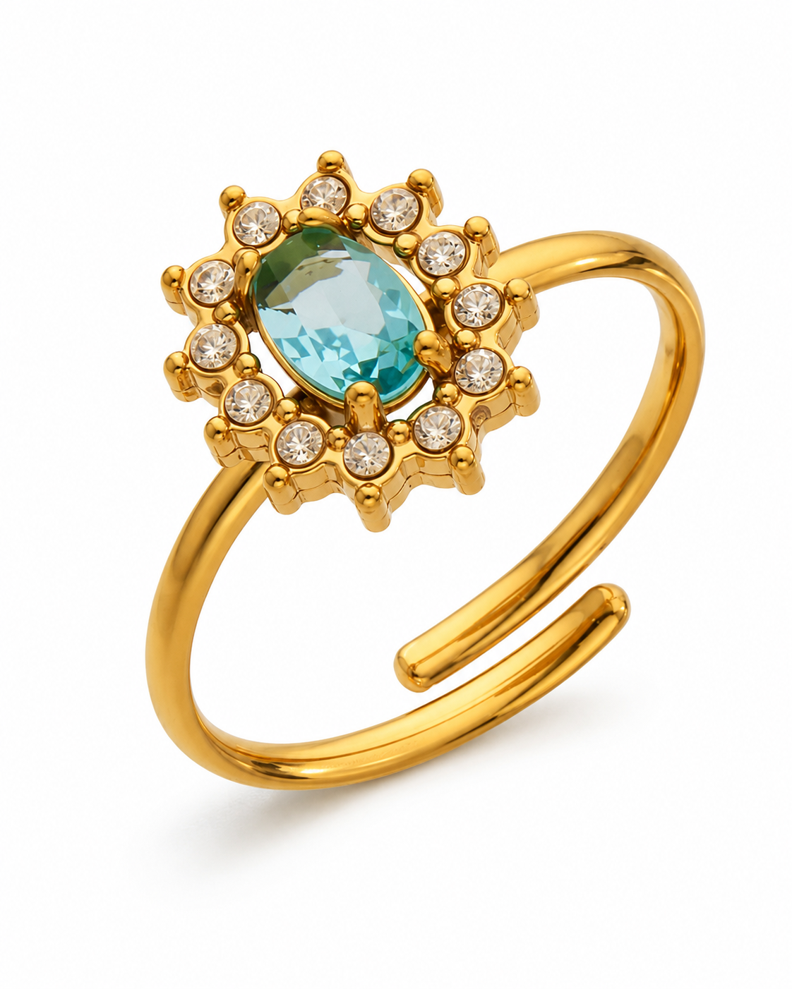Additional view 8 of Celeste Floral Open Ring Collection by Zodiglow