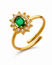 Additional view 9 of Celeste Floral Open Ring Collection by Zodiglow