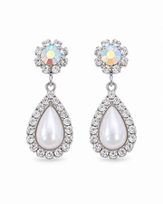 Front view of Celeste Pearl Statement Set by Zodiglow