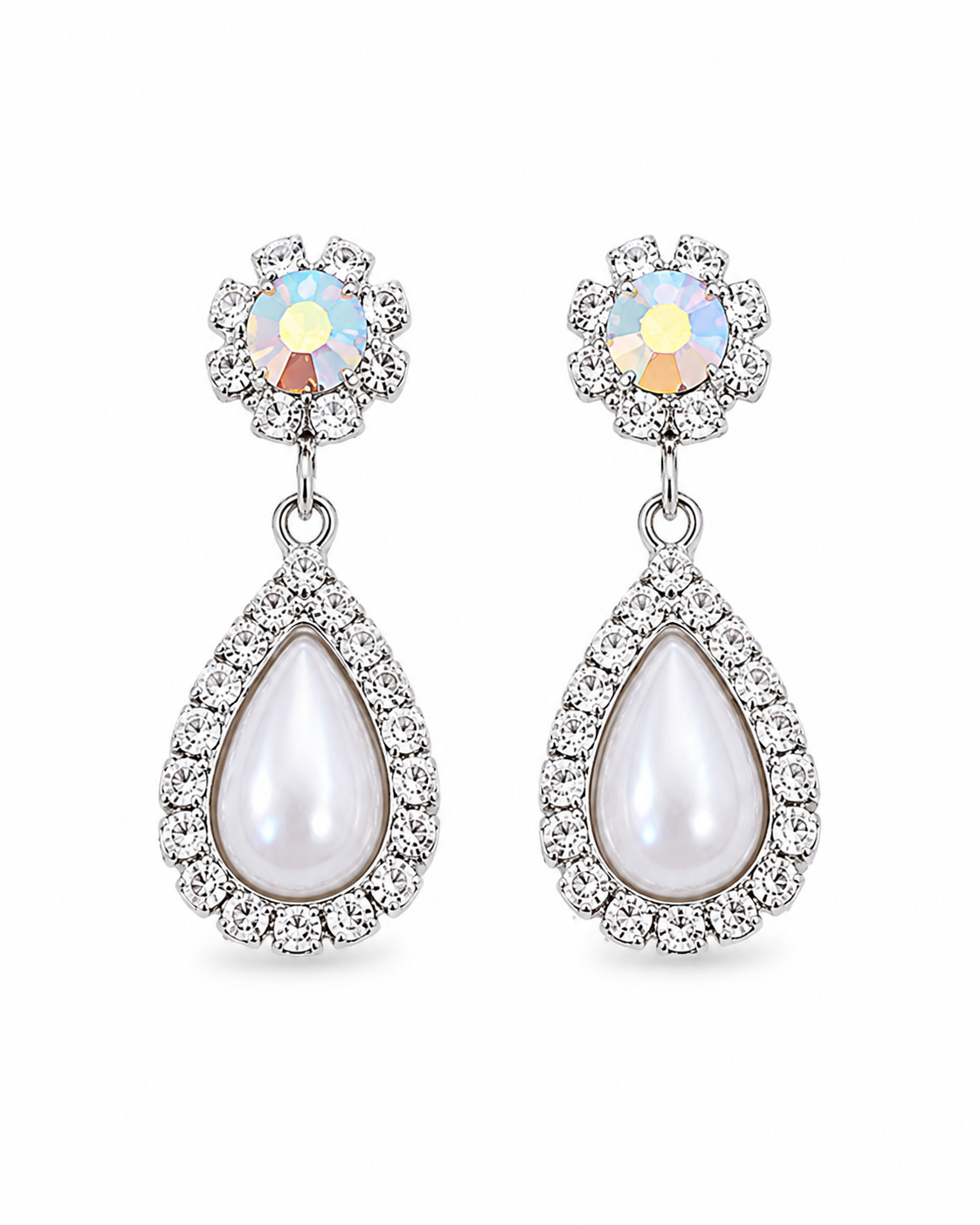 Front view of Celeste Pearl Statement Set by Zodiglow