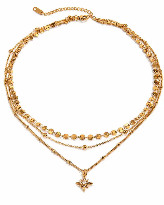 Celeste Star 3-Layer Necklace