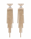 Front view of Celeste Tassel Earrings by Zodiglow