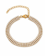 Close-up view of Celeste Zircon Tennis Bracelet by Zodiglow
