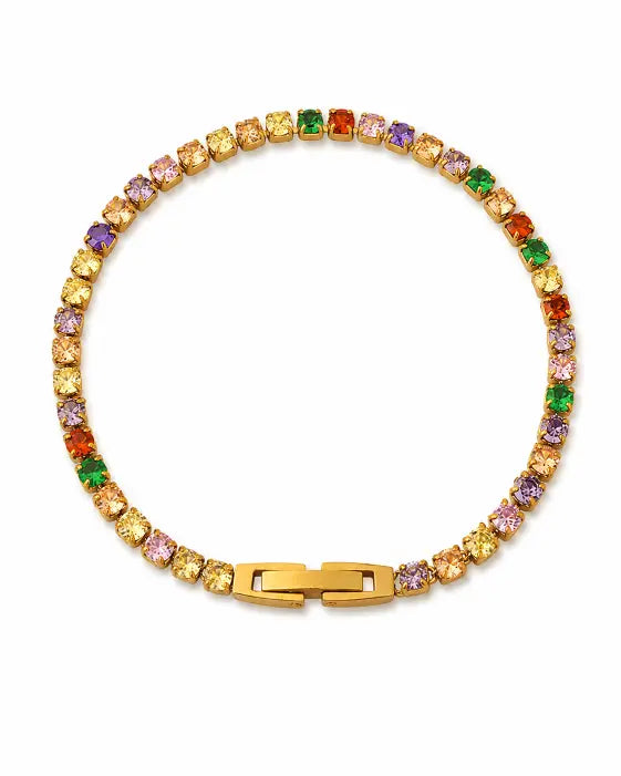 Side view of Celeste Zircon Tennis Bracelet by Zodiglow