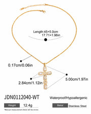 Close-up view of Celestia 3-Piece Layered Necklace Set by Zodiglow