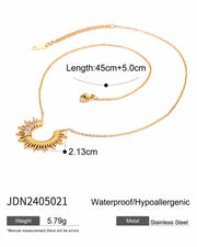Side view of Celestia 3-Piece Layered Necklace Set by Zodiglow